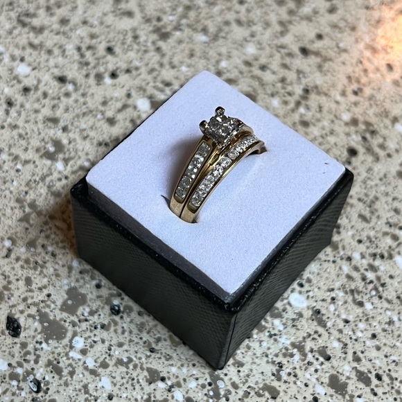 1ct Diamond engagement set. 14k gold - Picture 4 of 4
